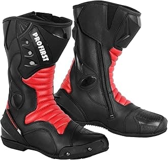 PROFIRST Genuine Leather Motorcycle Boots Waterproof Motorbike Shoes Armoured Boot Protection Anti Slip Racing CE Approved