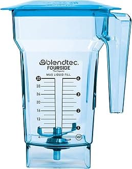 75 oz FourSide Commercial Jar - Four-Sided Replacement Blender Jar - Compatible with Most Blendtec Blenders - 32 oz Blending Capacity - Blue