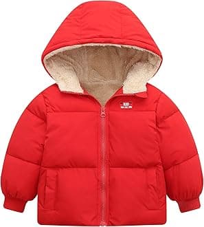 Baby Winter Coats, Outerwear for Toddler Kids Infants Boys Girls Light Puffer Warm Hooded Down Jacket for 2-7 Years