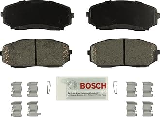 BOSCH BE1258H Blue Ceramic Disc Brake Pad Set With Hardware - Compatible With Select Ford Edge; Lincoln MKX; Mazda CX-5, CX-7, CX-9; FRONT