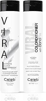 Intense Color Depositing Colorwash Shampoo + BondFix Rebuilder, Vegan Hair Dye, Sustainably Sourced Plant Based, Semi Permanent Hair Color, Viral and Gem Lites Duos