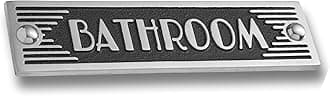 The Metal Foundry Bathroom Metal Door Sign. Art Deco Style Home Décor Accessories Door Or Wall Aluminium Plaque. Handmade In England.
