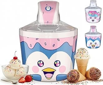 Ice Cream Maker Machine for Kids – 1.2 Quart Penguin Electric Ice Cream Makers, Best Countertop Machine for Homemade Ice Cream, soft serve, Sorbet, Gelato, Frozen Yogurt – Fun & Easy for Families