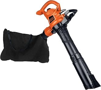 Corded Leaf Blower Leaf Vacuum and Leaf Mulcher 3-in-1, Up to 230 MPH, 12 Amp Handheld Blower and Vacuum Combo (BV3600)