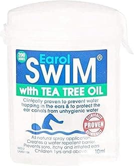 Earol Swim Olive Oil and Tea Tree Ear Spray, an Invisible Ear Plug, Protects Against Water Trapping to Prevent Infections, 1 Pack of 10ML Metered Dose Spray