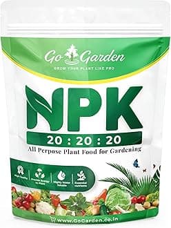 NPK 20 20 20 Water Soluble Fertilizer for Plants Growth, Fertilizer for Home Plants 100% Water Soluble (400) Powder