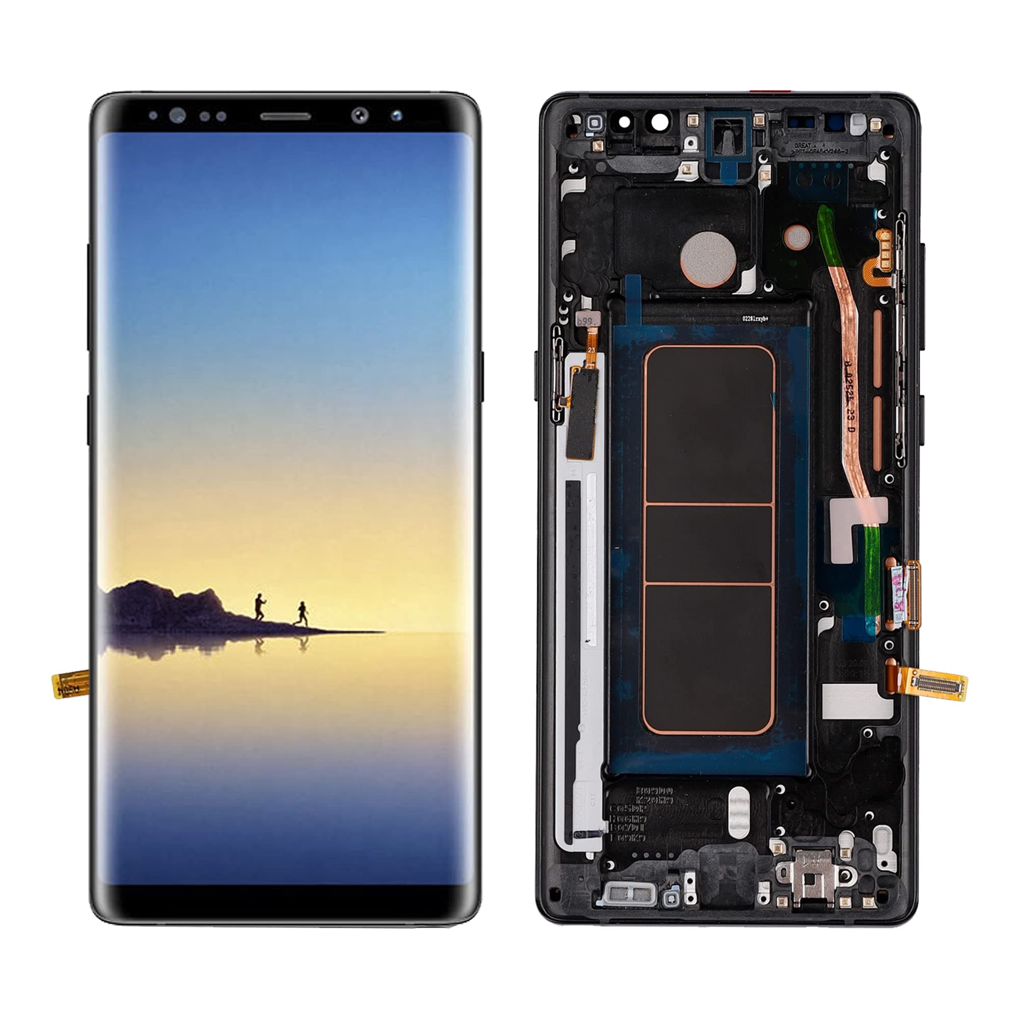 Super AMOLED Replacement Compatible with Samsung Galaxy Note 8（Black with Frame LCD Display Touch Screen Assembly with Repair Tools
