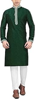 Men's Green Kurta Pajama Set