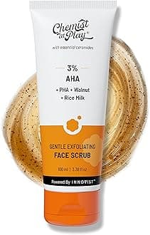 – Chemist At Play Gentle Exfoliating Face Scrub | Tan Removal & Gentle Exfoliation | With Mandelic Acid & Walnut | Removes Dead Skin & Blackheads | Smooth Skin & Instant Glow | For Men & Women | 100 ml