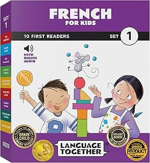Language Together French for Kids: 10 First Reader Books with Online Audio and 100 Vocabulary Words (Beginning to Learn French) Set 1