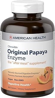 American Health Chewable Original Papaya Enzyme 600 Chwbls