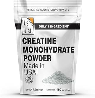 Creatine Monohydrate Powder, Pure Creatine Powder, Made in USA, 3rd Party Lab Tested, 5g Per Serving, Scoop Included, No Fillers, No Added Flavor (Unflavored, 500g / 100 Servings)