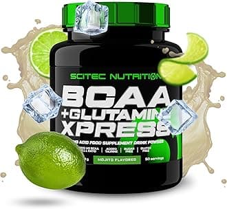 BCAA + Glutamine Xpress – Essential Amino Acid Blend – with 5g 2:1:1 BCAAs – 5g Glutamine – Fortified with Taurine, 600 g, Mojito