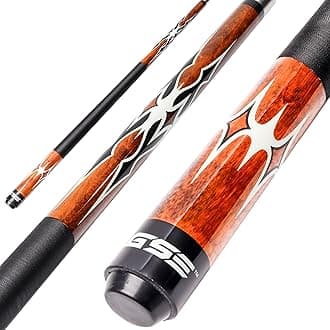 GSE Games & Sports Expert 58" 2-Piece Canadian Maple Hardwood Billiard Pool Cue Sticks for Men/Women, House or Commercial/Bar Use (Several Colors, Weight 18oz, 19oz, 20oz, 21oz Available)