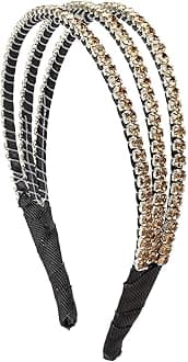 Vogue Hair Accessories Crystal Beaded Plastic Fancy Party Wedding Hairband For Girls