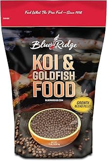 Blue Ridge Growth Formula Koi & Goldfish Food, Blend Fish Food Pellets, 0.9kg