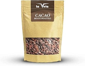 Cocoa Beans Roasted Forastero Cacao Beans 227g (8oz) | Whole Roasted Chocolate Beans | Theobroma Cacao | Baking & Chocolate Making 100% Natural