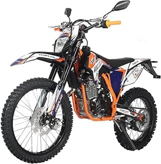 Templar 250cc Dirt Bike with All Lights and 5-Speed Manual Transmission, Electric/Kick Start! Big 21"/18" Wheels! Zongshen Brand Engine!