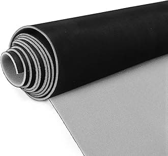 Wilaly Suede Headliner Fabric with Foam Backing Material - Automotive/Home Micro-Suede Headliner Flame Retardant Fabric for Car Replacement/Repair/DIY (Black 48 * 60 Inch)