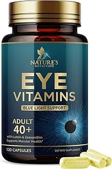 Eye Vitamins Supplements - 3x Strength Eye Health Vitamin with Lutein and Zeaxanthin - Vision Macular Health & Dry Eyes Support With Zinc, Vitamins C E & Minerals, Bottled in USA - 120 Capsules