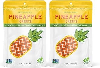 Nature’s Turn Freeze-Dried Fruit Snacks, Pineapple Crisps, Pack of 2 (1.2 oz Each)