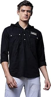 BE ACTIVE Men's Solid Slim Fit Cotton Casual Shirt with Spread Collar & Full Sleeves
