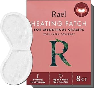 Natural Herbal Heating Patches - Extra Coverage, Cramp Care, Heat Therapy (8 Count)