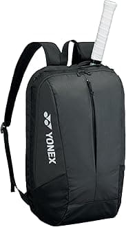 YONEX Team Backpack with YKK Zippers & Multiple Storage Compartments - Durable Lightweight Tennis Backpack, 28L Capacity, Black