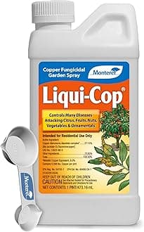 Copper Fungicide Garden Spray Bundled with Measuring Spoon - Controls Diseases on Citrus, Fruits, Nuts, Vegetables & Ornamentals, Preventative Disease Protection - 1 Pint