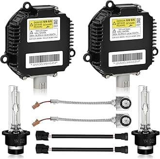 KERBIY 2 Sets HID Headlight Ballast W/Igniter & D2S Bulb for Nissan Altima,350Z,Maxima,Murano,Rogue,for Infiniti G35,G37,FX35,Replace 28474-8991A 28474-89904 NZMNS111LAN Xenon Ballast Control Module