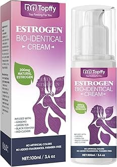 Estrogen Cream, Natural Hormone Cream for Menopause Relief | Hot Flashes & Night Sweats Support | Perimenopause & Menstrual Cycle Balance | Phytoestrogen Formula for Women, 100ML(3.4OZ)