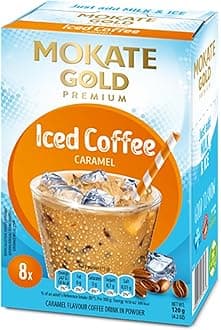 Gold Iced Coffee Drink Caramel 1 Box 8 Sachets 120g