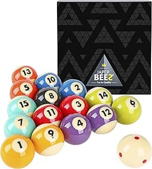 JAPER BEES Masters Billiard Ball/Pool Ball Set Regulation Size&Weight Resin Ball