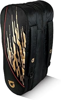 Apacs Polyester Master Smash Triple Zipper Kitbag | Shoe Compartment | Front Pocket | Durable Inner Fabric | Professional Badminton Kitbag (Black)