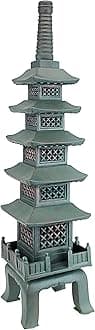 Design Toscano EU7430 The Nara Temple Pagoda Asian Decor Garden Statue, Large 71 cm, Polyresin, Verdigris Green Bronze