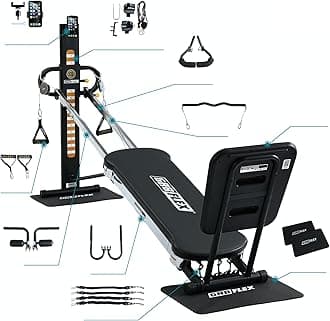 GR8FLEX High Performance Gym - Carbon Fiber Black XL Model with Total Over 100 Workout Exercises