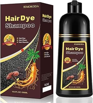 - Natural Black Tea Hair Dye Shampoo 3-in-1, 100% Gray Hair Coverage in Minutes, Hair Instant Dye Shampoo for Women Men, Plant Based Hair Color Shampoo with Conditioner, Champu Con Tinte Para Canas