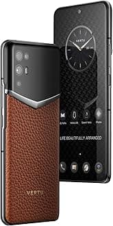 iVERTU Calfskin 5G Phone, Unlocked Smartphone, Secure Encrypted, 64MP Camera, 12+512G, 120Hz FHD+(1080 * 2400) OLED Display, Dual SIM, Fast Charge (Caramel Brown)