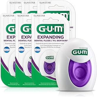 GUM Expanding Dental Floss, 43.3 Yards (Pack of 6)