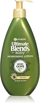 GarnierUltimate Blends Mythic Olive Oil Body Lotion 400ml, With Nourishing Extra Virgin Olive Oil, Leaves Skin Supple, Smooth & Silky, For Dry Skin, Fast Absorbing & Non Greasy