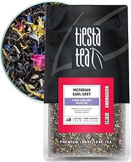 Tiesta Tea - Victorian Earl Grey, Floral Earl Grey Black Tea, Loose Leaf, Up to 200 Cups, Make Hot or Iced, Caffeinated, 16 Ounce Resealable Bulk Pouch