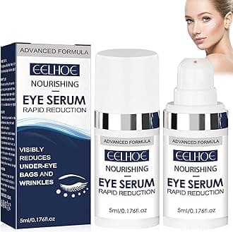 2Pcs Rapid Reduction Eye Serum - Advanced Formula Anti Wrinkle- Instantly Eliminates Dark Circles, Visibly Reduces Under-Eye Bags, Eye Moisturizing Essence to Reduce Eye Wrinkles