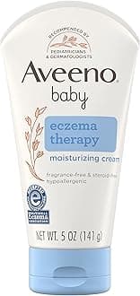 Aveeno Baby Eczema Therapy Moisturizing Cream, Natural Colloidal Oatmeal & Vitamin B5, Baby Cream for Dry, Itchy, Irritated Skin Due to Eczema, Paraben- & Steroid-Free, 5 fl. oz