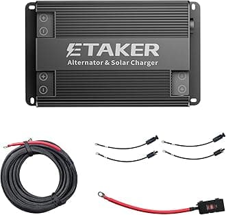 1000W Alternator Charger, DC to DC Charger for Portable Power Stations, Solar Generator, Charges 1kWh in 1H，Sutible for RVs,SUVs,Diesel Cars, Boats