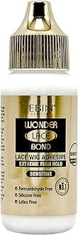 EBIN NEW YORK Wonder Lace Bond Extreme Firm Hold 1.18 Oz – Sensitive, No Residue, Improved Formula, Gentle Use, Perfect for Delicate Scalp, Easy to Apply, Waterproof, Latex Free, Formaldehyde Free