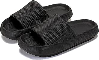 Cloud Slippers for Women and Men, Pillow House Slippers Shower Shoes Indoor Slides Bathroom Sandals, Ultimate Comfort, Lightweight, Thick Sole, Non-Slip, Easy to Clean