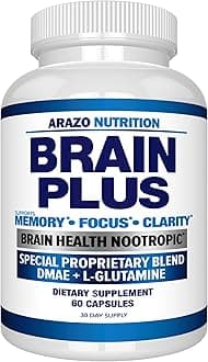 Brain Boost Nootropic for Memory, Focus, Clarity, Concentration, Mood, Alertness, Mental Dominance, Sharpness, Enhance Cognitive Function - 21 Vitamins + 20 Herbs - USA Nootropics Mind Supplement