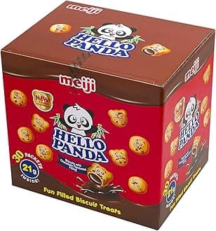 Meiji Biscuit Hello Panda Snacks Chocolate, 630 g, Pack of 30