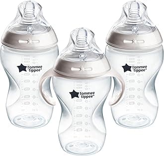 Natural Start Baby Bottle, 11oz, Thicker Feed, Breast-Like Nipple for Babies 6 Months+, Clear, 3 Count