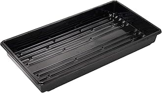Yield Lab 10 x 20 Inch - 4X Thick Heavy Duty - Seed Starter and Plant Germination Black Plastic Propagation Tray (10Pack) - No Holes, Horticulture Growing Equipment